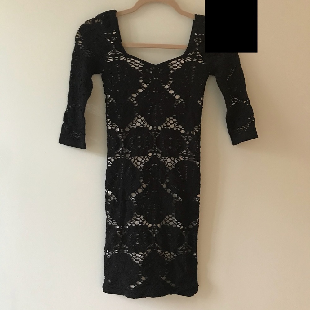 EUC Intimately Free People Black Lace Dress XS/S
